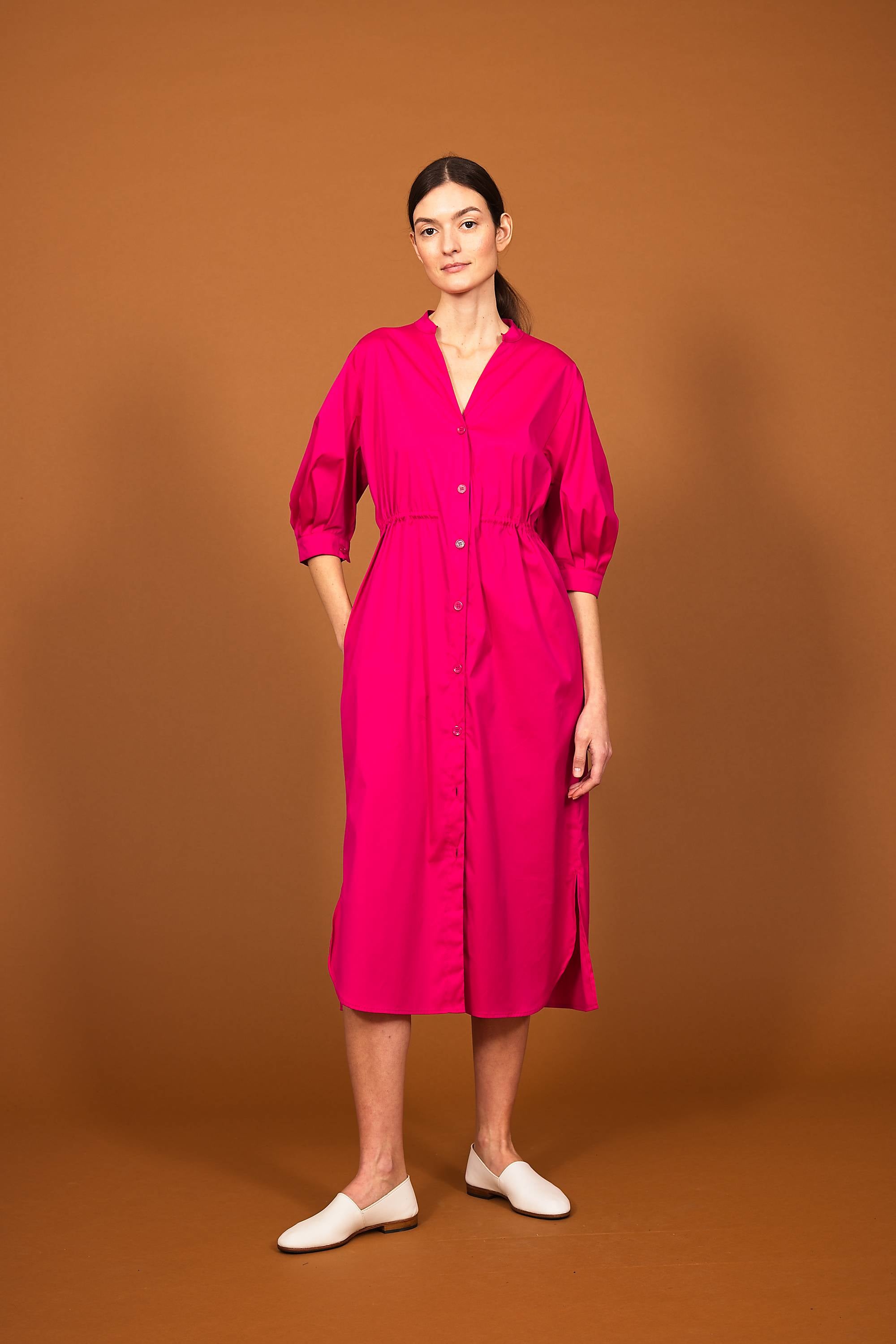 shirt dress loose puff sleeve Anne Willi SEYRIG Loose Dress