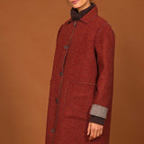 Manteau BOETTI burgundy/gris