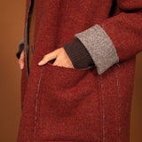 Manteau BOETTI burgundy/gris