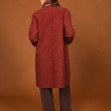 Manteau BOETTI burgundy/gris