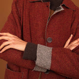 Manteau BOETTI burgundy/gris