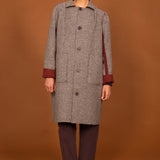 Manteau BOETTI burgundy/gris