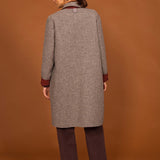 Manteau BOETTI burgundy/gris