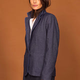 Blazer LONG denim bleu