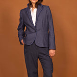 Blazer LONG denim bleu