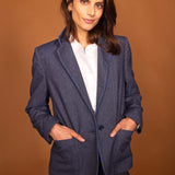 Blazer LONG denim bleu
