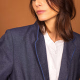 Blazer LONG denim bleu