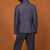 Blazer LONG denim bleu
