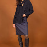 Jupe LEONE denim bleu