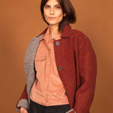 Manteau BOETTI burgundy/gris