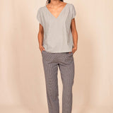 Top POMME grey stripes