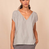 Top POMME grey stripes