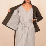 Robe PARADIS grey stripes