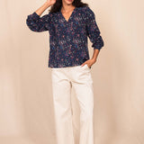 Blouse LAFORET confettis navy