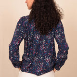 Blouse LAFORET confettis navy
