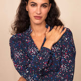 Blouse LAFORET confettis navy