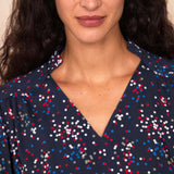 Blouse LAFORET confettis navy