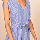 Robe PARADIS blue stripes