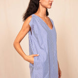 Robe PARADIS blue stripes