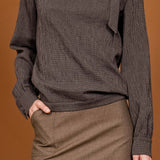 Blouse FONTAINE grey checks