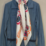 Anastasia beige silk scarf