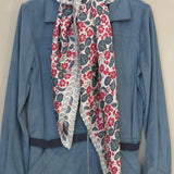 Red Bahia silk scarf
