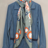 Anastasia khaki silk scarf