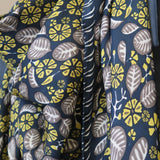 Bahia navy silk scarf