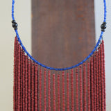 Collier perles ABIDJAN burgundy