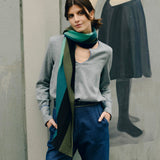 Green striped scarf