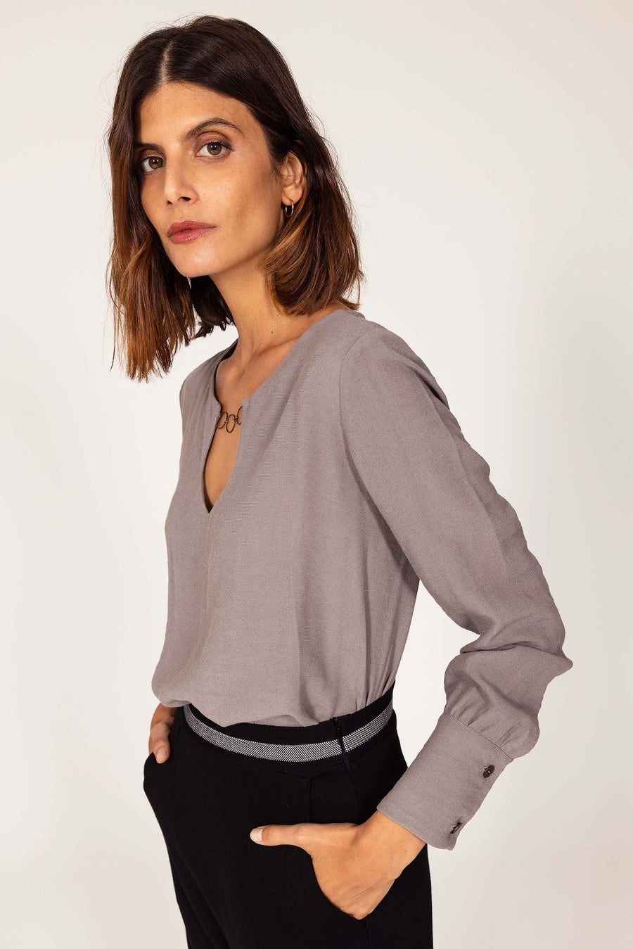 OCTAVE blouse Gray