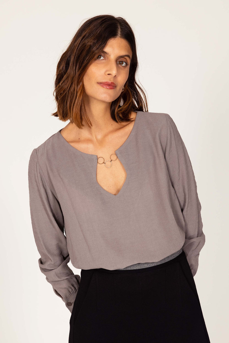 OCTAVE blouse Gray