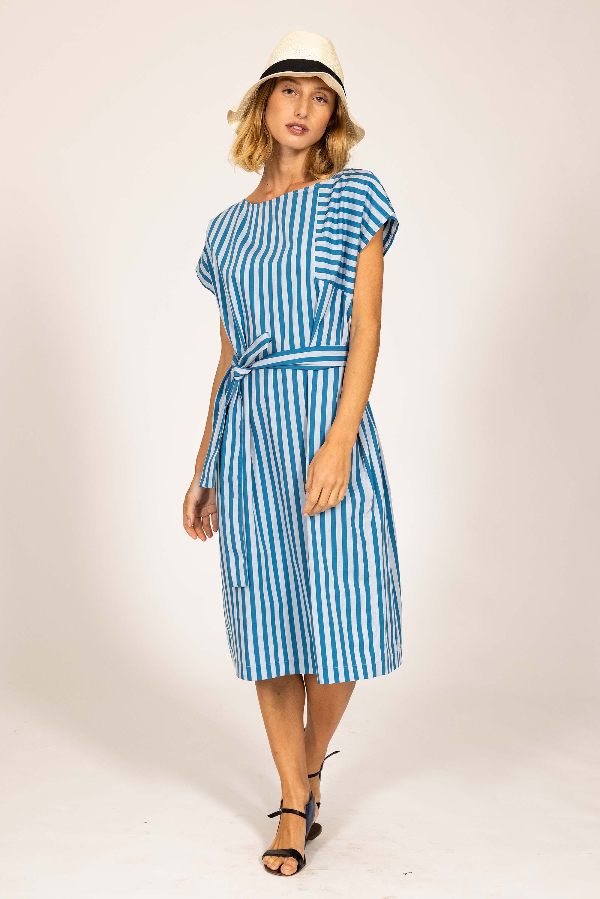 Blue Striped LISA Dress anne willi fr