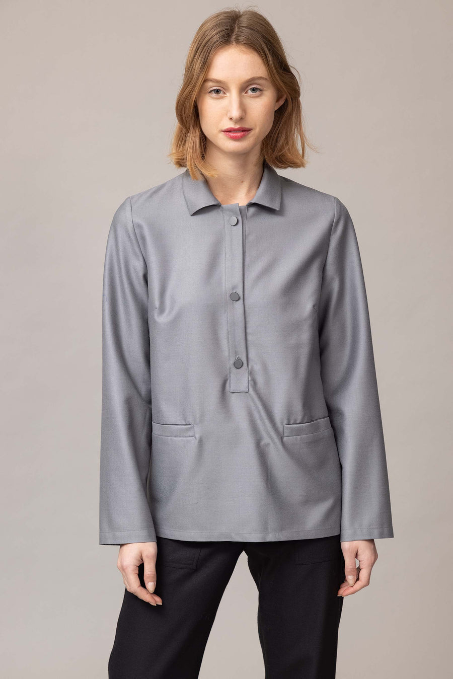 VIGOGNE Gray Blouse 