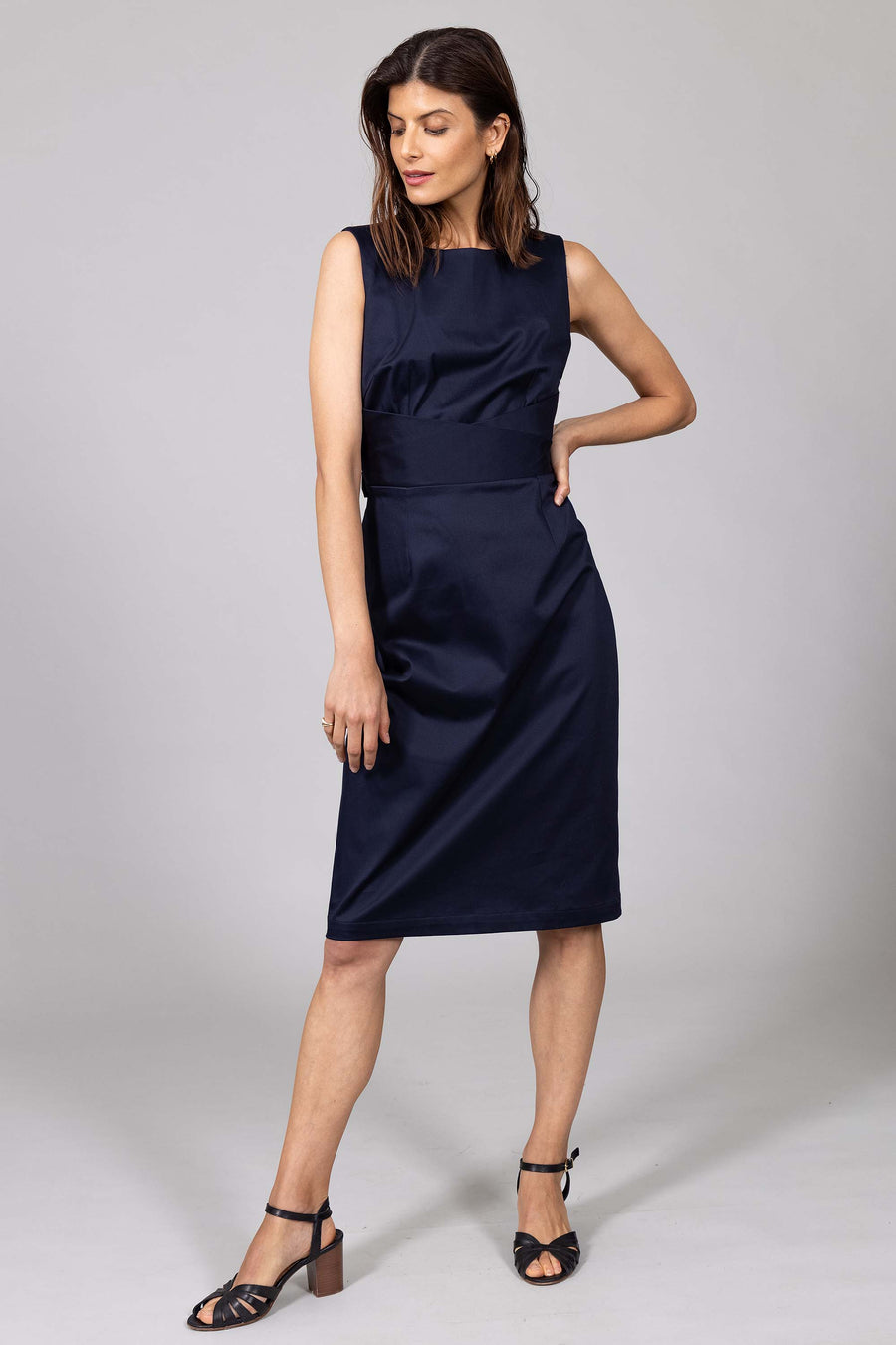 CHARLOTTE Navy dress